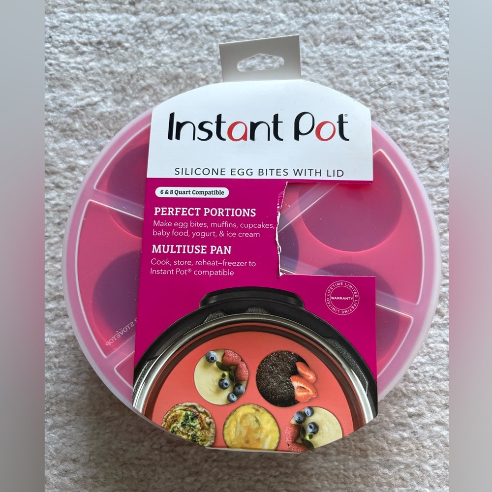 Instant Pot Silicone Egg Bites with Lid Perfect Portions 6&8 QT Compatible New